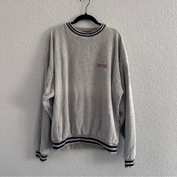 Ralph Lauren Other - Vintage Chaps Ralph Lauren Crewneck Sweatshirt Gray Terry Fleece Large